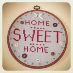 Home Sweet Home Hand Embroidered, Embroidery Hoop..