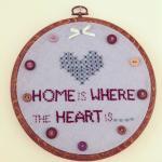 Embroidery Hoop, Hand Stitched, Home Is Where The..