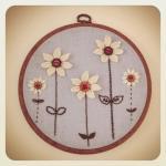 Flower Garden Embroidery Wall Hanging, Hand..