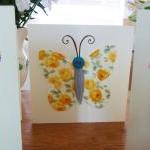 Set Of 3 Hand Stitched Butterfly Greeting Cards